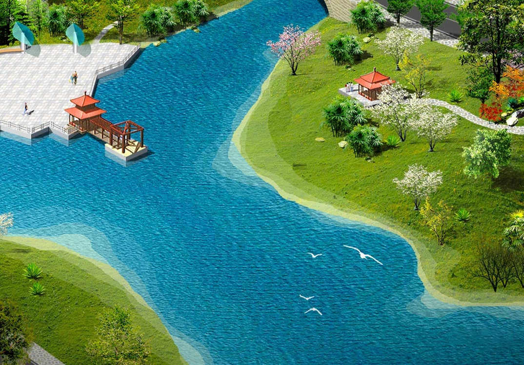河流造景